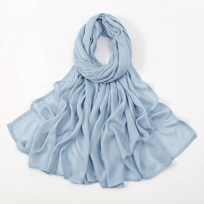 Muslim Modal Hijab Rayon Cotton Shawls For Women Plain Scarf Big Size Headscarf Islamic Turban Headband 190*85cm